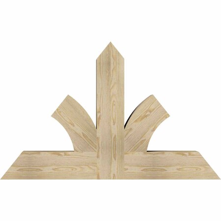 Ekena Millwork Richland Rough Sawn Timber Gable Bracket, Douglas Fir, 48"W x 30"H x 6"D x 6"F, 15/12 Pitch GBW048X30X0606RIC00RDF